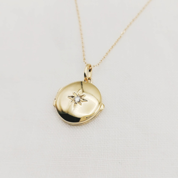 collier long sautoir plaqué or médaille médaillon photo étoile bijoux tendance