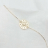 bijou tendance bohème plaqué or bracelet médaille soleil ethnique