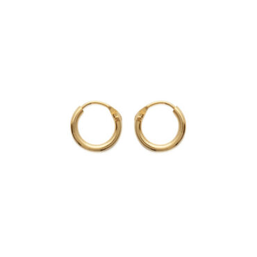 bijoux boucles d'oreilles plaqué or petites créoles 10 mm simple basique