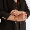 bijoux créateur tendance bohème 7 bracelet jonc semainier plaqué or perle pyrite fin pierre gemme intemporel look instagram manon mgch_