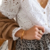 bijoux créateur tendance bohème 7 bracelet jonc semainier plaqué or perle pyrite fin pierre gemme intemporel look instagram manon mgch_