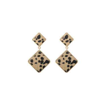 bijoux tendance boucles d'oreilles imprimé léopard fausse fourrure