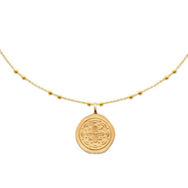 bijou tendance bohème collier plaqué or perles carrées intemporel piece antique