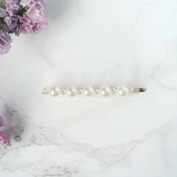 fine barrette perles brodées tendance accessoire cheveux