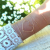 bijoux créateur tendance bracelet coeur martelé fait main plaqué or