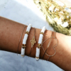 bijoux créateur tendance bohème bracelet jonc plaqué or heishi surfer croix bracelet coeur joncs semainier destroy
