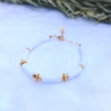 bracelet heishi surfeur blanc perles bohème plaqué or fait main créateur france