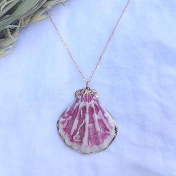 bijoux tendance été sautoir collier coquillage plaqué or