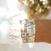 accumulation bracelets tendance perles plates en verre carrées japonaises miyuki or gris blanc bijoux créateur france fait main