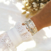 Bracelets perles japonaises BLISS blanc ivoire & gris (1,3 ou 5 bracelets) – Image 6