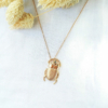 bijoux tendance collier plaqué or pendentif scarabée porte-bonheur