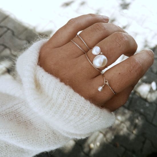 bague anneau perle bijoux createur fait main france