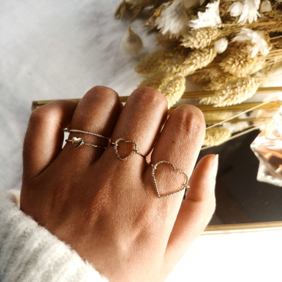 bague coeur idylle or xl fait main bijoux créateur tendance