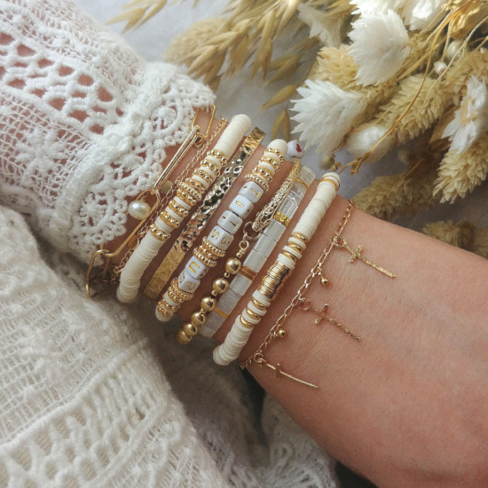 bracelets mot à personnaliser bracelet heishi surfer bohème bijoux créateur fait main bijoux créateur tendance