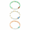 bijoux tendance bracelet perles métal émaillé email mot love bracelet coloré perles carrée plate