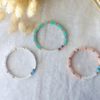 bijoux tendance bracelet perles métal émaillé email mot love bracelet coloré perles carrée plate