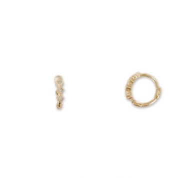 bijoux tendance boucles d'oreilles mini créoles plaqué or zircon bohème