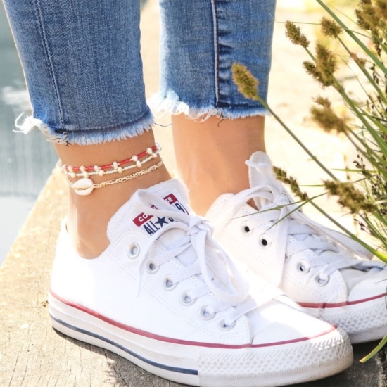 bracelets de cheville tendance coquillage cauri