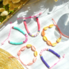 bracelets tendance heishi surfer coquillage cauri rose jaune fait main bijoux créateur