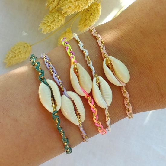 bracelets tendance coquillage cauri couleur summer