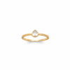bague anneau goutte brillant or