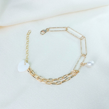 bracelet maille xl gros maillons tendance néo bourgeoise or gold filled bijoux tendance fait main france créateur