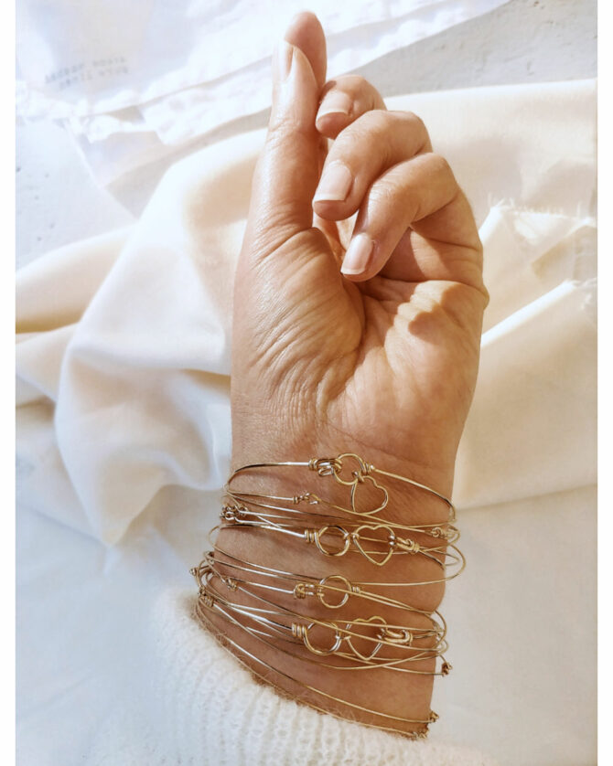 bracelets joncs semainiers fait main fil gold filled bijoux createur france