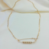 collier épingle à nourrice punk chic or gold filled bijoux tendance fait main france créateur