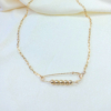 collier épingle à nourrice punk chic or gold filled bijoux tendance fait main france créateur
