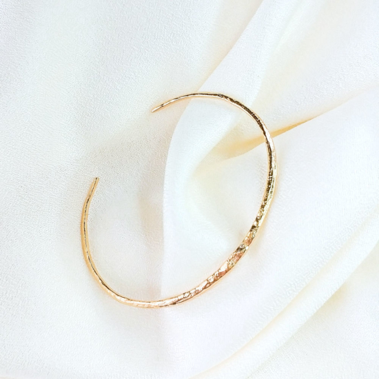 bijonx bracelet jonc texture martelé plaqué or bijoux createur instagram france