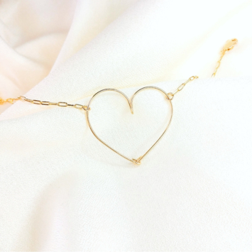 bracelet coeur or gold filled bijoux tendance fait main france créateur