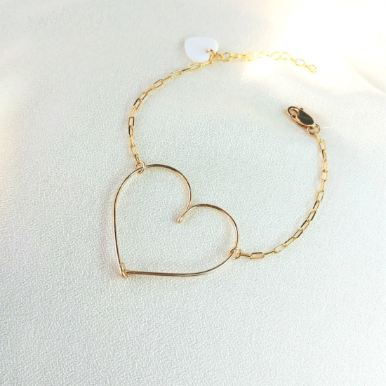 bracelet coeur or gold filled bijoux tendance fait main france créateur