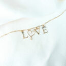 collier lettres LOVE coeur or gold filled bijoux tendance fait main france créateur