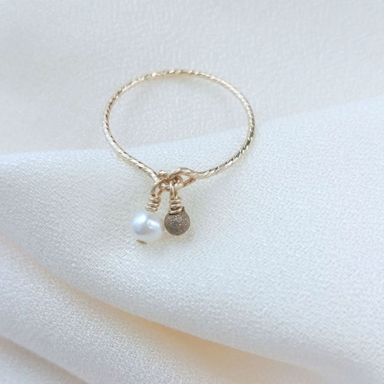 bague anneau perle bijoux createur fait main france