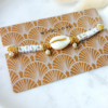 bracelet mot à personnaliser heishi coquillage cauri perles fait main en france créatrice bijoux instagram