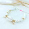 bracelets mot à personnaliser tendance fait main bracelet heishi surfer coquillage cauri bohème bijoux créateur