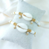 bracelets mot à personnaliser tendance fait main bracelet heishi surfer coquillage cauri bohème bijoux créateur