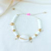 bracelets mot à personnaliser tendance fait main bracelet heishi surfer coquillage cauri bohème bijoux créateur