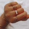 bague semainier simple fin gold filled anneau perle bijoux à accumuler créatrice fait main france