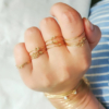 bague semainier simple fin gold filled anneau perle bijoux à accumuler créatrice fait main france
