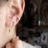 bijoux boucles d'oreilles plaqué or petites mini créoles ear cuff perles or fait main france