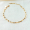 bracelet grosse maille xl gros maillons tendance néo bourgeoise or gold filled bijoux tendance fait main france créateur