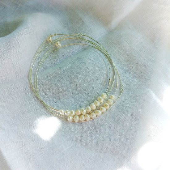 bracelets joncs semainier perles destroy argent 925 ou or fait main bijoux créateur tendance