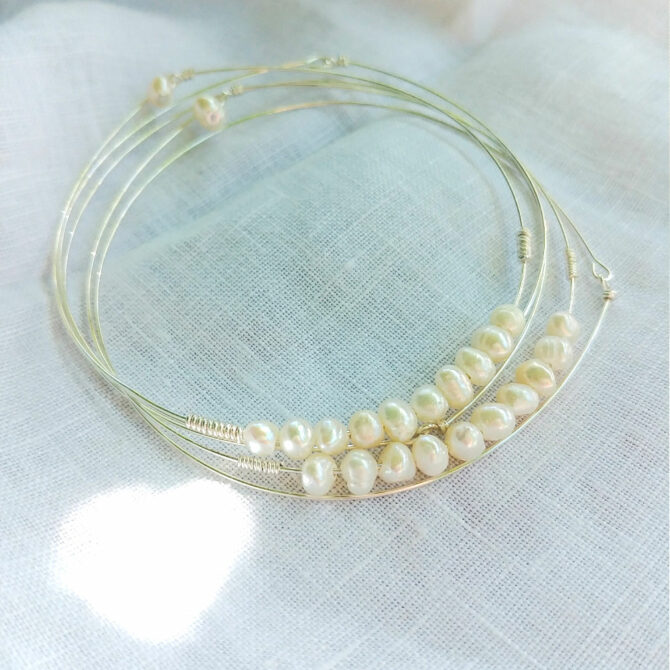 bracelets joncs semainier perles destroy argent 925 ou or fait main bijoux créateur tendance