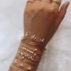 bracelets joncs semainier fin or perles simple destroy argent 925 ou or fait main bijoux créateur tendance