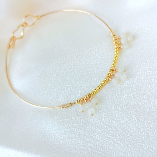 bracelet jonc perle eau douce bijoux or fait main bijoux créateur made in france