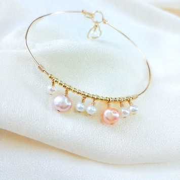 bracelets joncs semainier fin or perles simple destroy argent 925 ou or fait main bijoux créateur tendance
