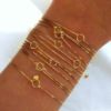 7 bracelets joncs semainier simple or argent destroy plaqué or fait main bijoux créateur france tendance