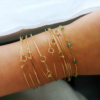 7 bracelets joncs semainier simple or argent destroy plaqué or fait main bijoux créateur france tendance