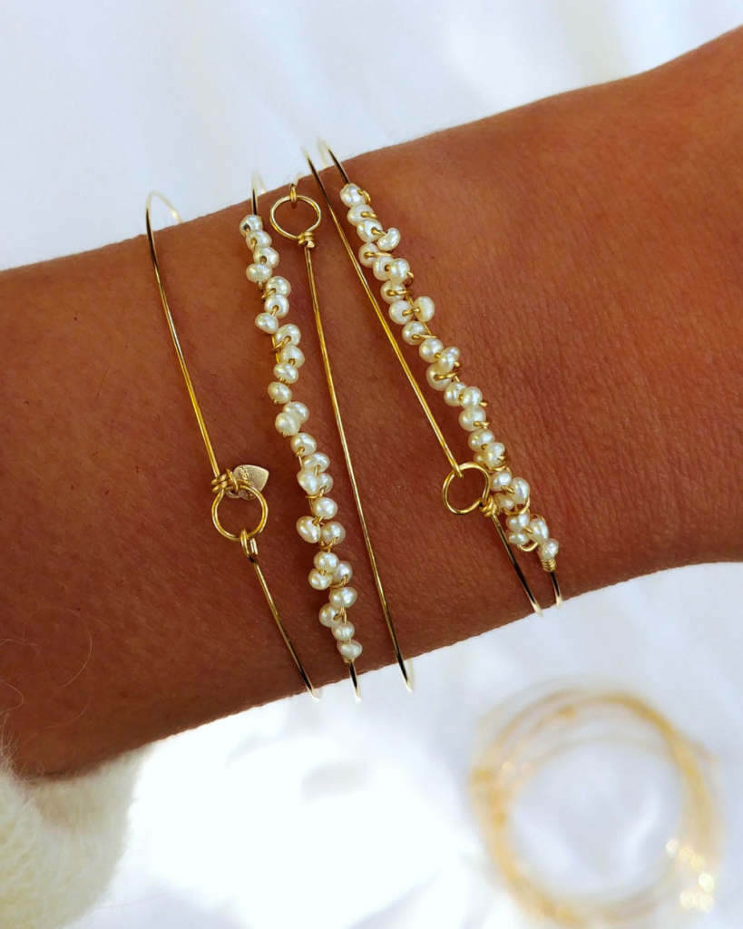 Paire De Bracelets Messayess - Mix Doré Et Argenté - Style Élégant Et Moderne
